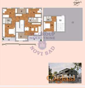 Petosoban, 105m2 Telep