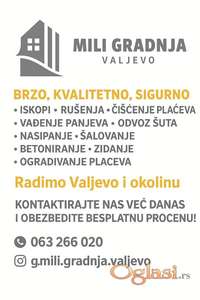 Usluge rušenja objekata,priprema terena i sve ostalo