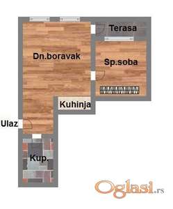 Dvosoban, 49m2 Adice