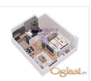 Dvosoban 42m2 Socijalno