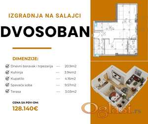 ~ Dvosoban stan sa PDV-om na Salajci ~