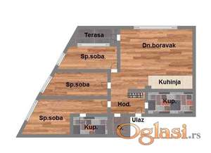 Cetvorosoban stan u izgradnji na Telepu!