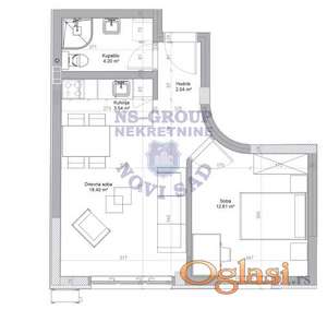 Prodaje se stan u suterenu zgrade 41m2