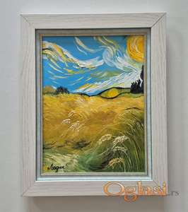 Ulje na platnu - Polje psenice, prelepa slika!