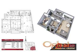 DVOIPOSOBAN STAN NA TREĆEM SPRATU