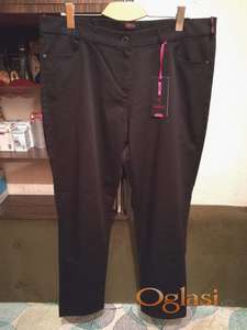 Nove zenske pantalone za punije dame i devojke Kubra Crne 54 56 58 60 Novo
