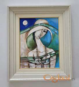 Tajanstvena Dama - akril na platnu