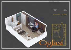 Garsonjera u izgradnji na Alibegovcu