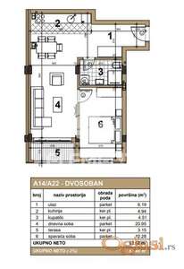 Prodaje se dvosoban stan u novogradnji! ID#1038