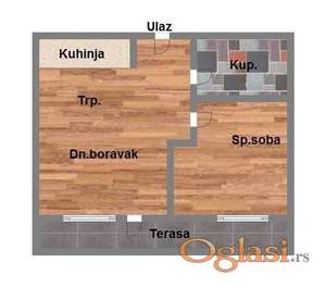 Dvosoban stan, 46m2, Bulevar