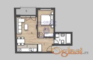 Dvosoban 46m2 Salajka