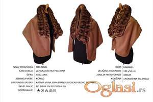 Kašmirski ženski šalovi sa eko krznom Tissavel – 30 komada na prodaju