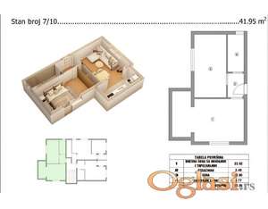 Jednoiposoban stan u novogradnji u naselju Branko Bjegović ID#7555