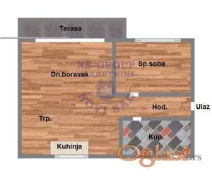 Jednoiposoban - Parking mesto u ceni + 20 m2 dvorišta!