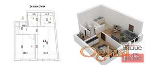 KOD SOMBORSKOG BULEVARA, 37m2, Dvosoban sa pdv, Izgradnja