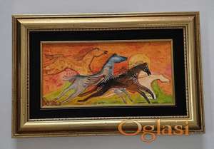 Ulje na platnu - U zlatnom galopu, prelepo!