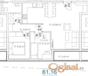 Novogradnja, pretprodaja, Mirijevo, 61.16 m2