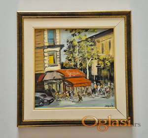 Ulje na lesonitu - Grad, prelepa slika!