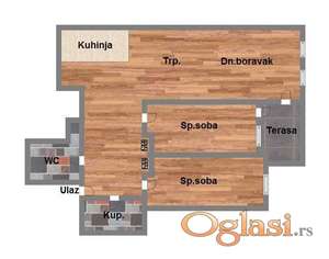 Trosoban - 74m2 - Centar !