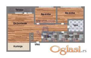 Trosoban 66m2 Bulevar patrijarha Pavla