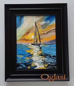 Ulje na platnu - Plovidba morem, prelepo!