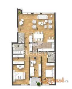 Novogradnja, odmah useljiv penthouse! Liman V ID#1181