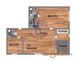 Komforan trosoban stan- Popovica!