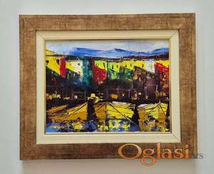 Ulje na platnu - Noc iznad mora, slika tri.