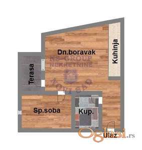 Podbara, dvosoban stan, 39m2