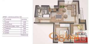 Trosoban stan, 60 m², Veternik Lipov Gaj, Novi Sad