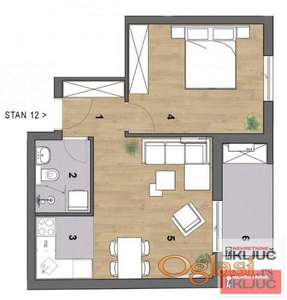 SOMBORSKI BULEVAR, 47m2, Dvosoban sa pdv