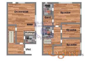 Penthous na prizemlju i 1 spratu. Fantastična lokacija, extra kvalitet.