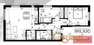 NAJLON PIJACA, 70m2, Trosoban sa pdv, Kredit