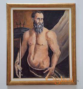 - 50 % Ulje na platnu - Neptun, Bog mora.