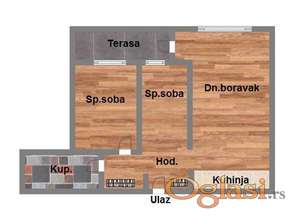 Trosoban 70m2 u izgradnji-Adice