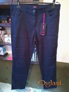 Nove zenske pantalone za punije dame i devojke Kubra Veliki brojevi Teget Novo