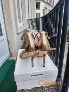 Ralph Lauren zlatne kožne sandale