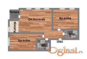 - 64m2 - Komforan trosoban - Klisa -
