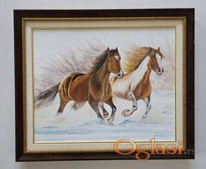 Ulje na platnu - Galop slobode, prelepa slika!