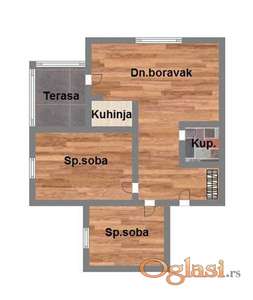 Dvoiposoban 55m2, Telep