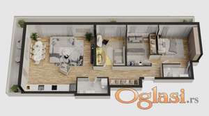 Trosoban stan na Telepu, Novi Sad, 73.13 m², 3. sprat
