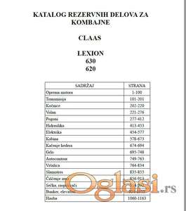 Claas Lexion 630 - 620  Katalog delova