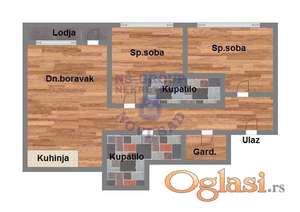 Trosoban, 65m2 Somborski Bulevar