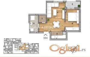 Na prodaju dvosoban stan – 42,52 m², Novi Sad