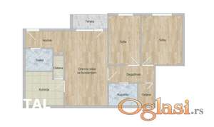 STAN - NOVI SAD - CENTAR - 65m2 - 181550 evra