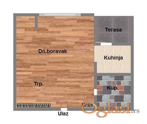 Jednosoban stan u Petrovaradinu,31m2