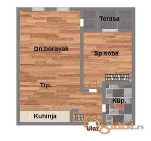 Petrovaradin dvosoban 42m2!