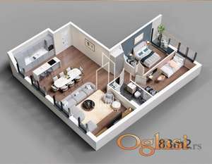 Vracar, Politova, trosoban 83 m2, bez provizije ID#1004