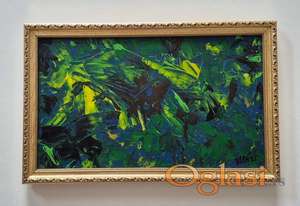 Apstrakcija 5, akril na platnu.