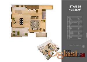 PENTHAUS U SRCU NOVOG SADA 194m2, PROSTRANO, KVALITETNO, POUZDANO!